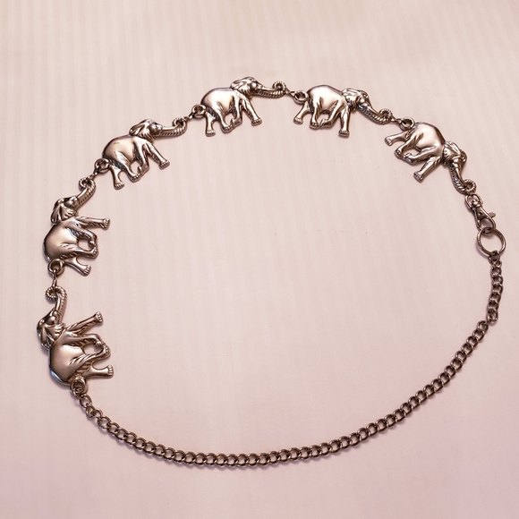 Vintage Accessories Vintage Elephant Chain Belt Silver Tone 9s